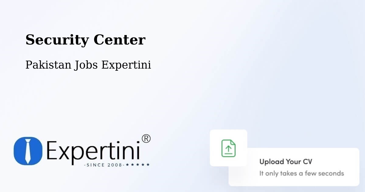 Security Center - Pakistan Jobs Expertini
